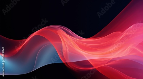 a red and blue wavy lines