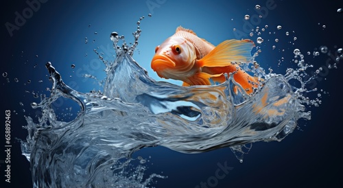 a goldfish in water