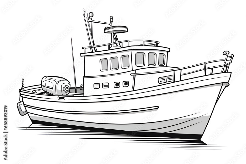fishing boat illustration fishing boat illustration
