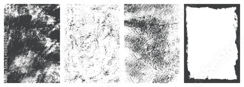 Grunge surface monochrome set textures