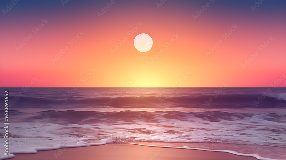 sunset over the sea, beautiful wallpaper
