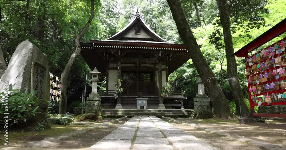 A sub temple of Japanese traditional temple JINDAIJI at the old fashioned street A sub temple of Japanese traditional temple JINDAIJI at the old fashioned street