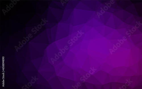 Dark Purple vector blurry triangle texture. Modern geometrical abstract illustration with gradient. Elegant pattern for a brand book.