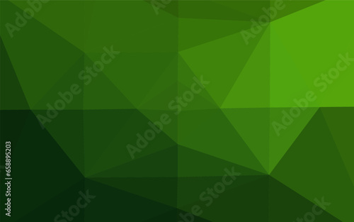 Light Green vector polygonal background. Triangular geometric sample with gradient. Template for your brand book.