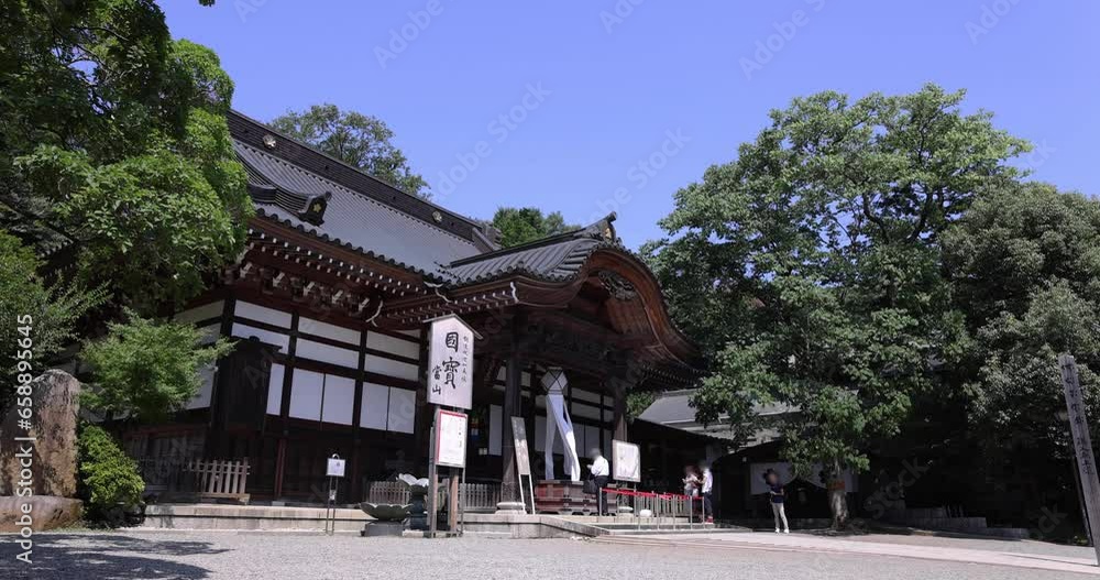 A Japanese traditional temple JINDAIJI at the old fashioned street in Tokyo wide A Japanese traditional temple JINDAIJI at the old fashioned street in Tokyo wide