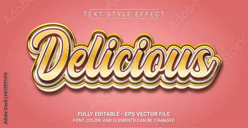 Delicious Text Style Effect. Editable Graphic Text Template.