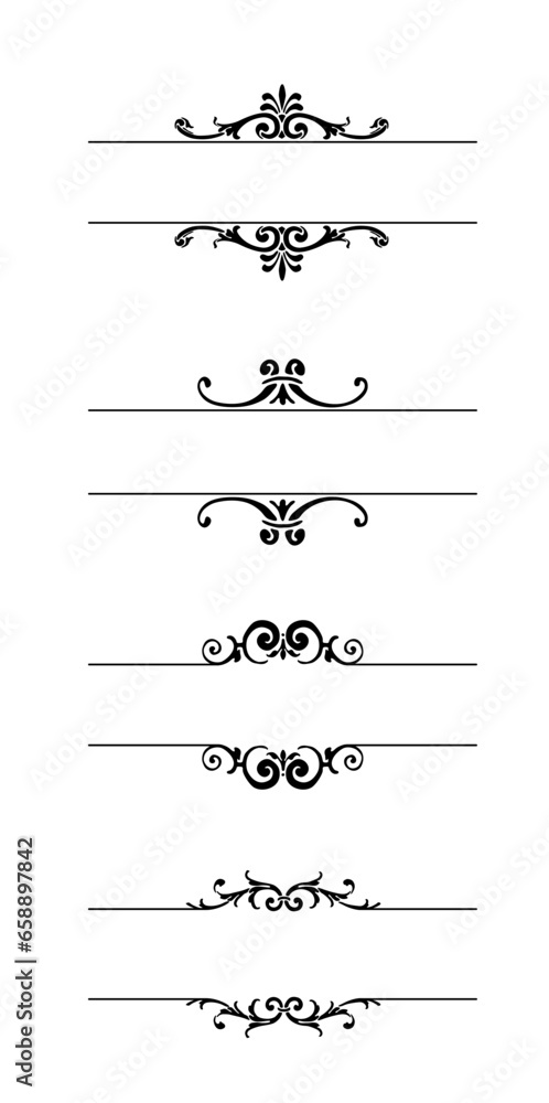 Set vector ornamental elements collection