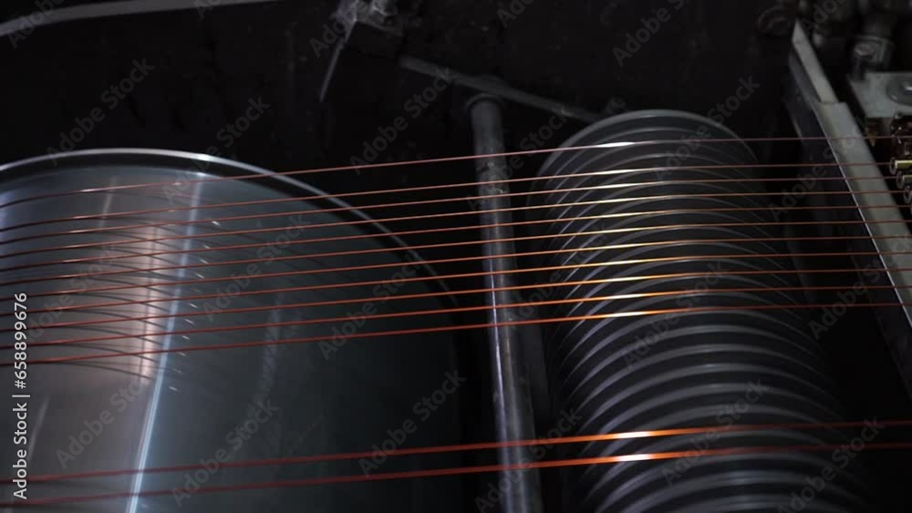 Copper wire is covered with protective layer of varnish. Winding Wire