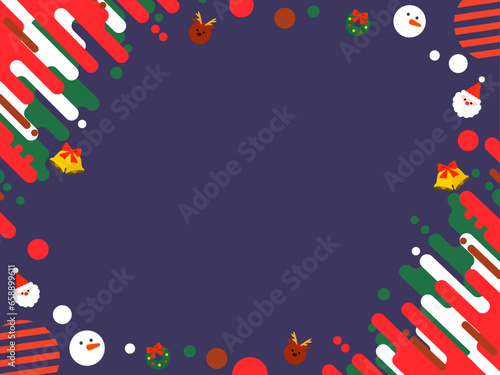 joli cadre de Noël rétro