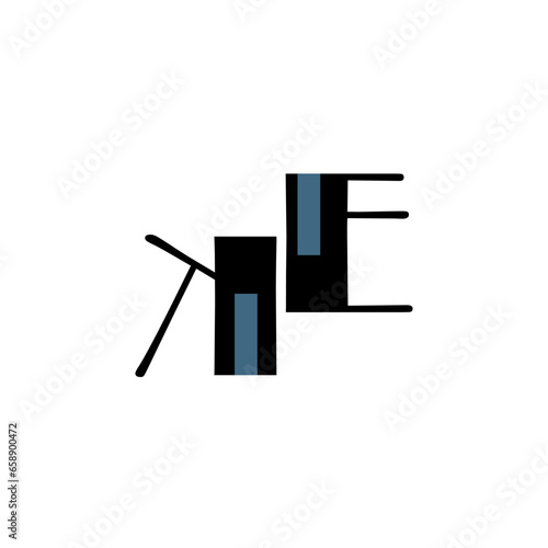 KE letter logo design