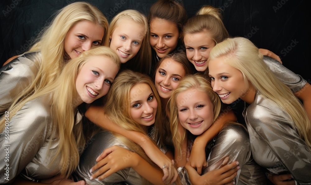 Photo of a group of young women posing together