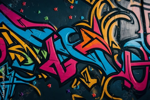 Graffiti wall background, abstract. Concept for a beautiful pop art backdrop