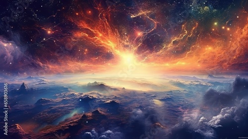 beautiful colorful space 
