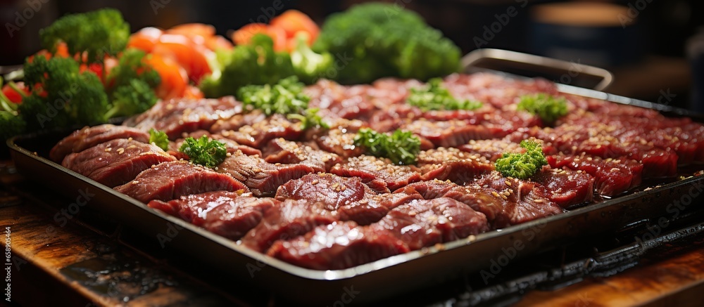 Beef slices with hot pot