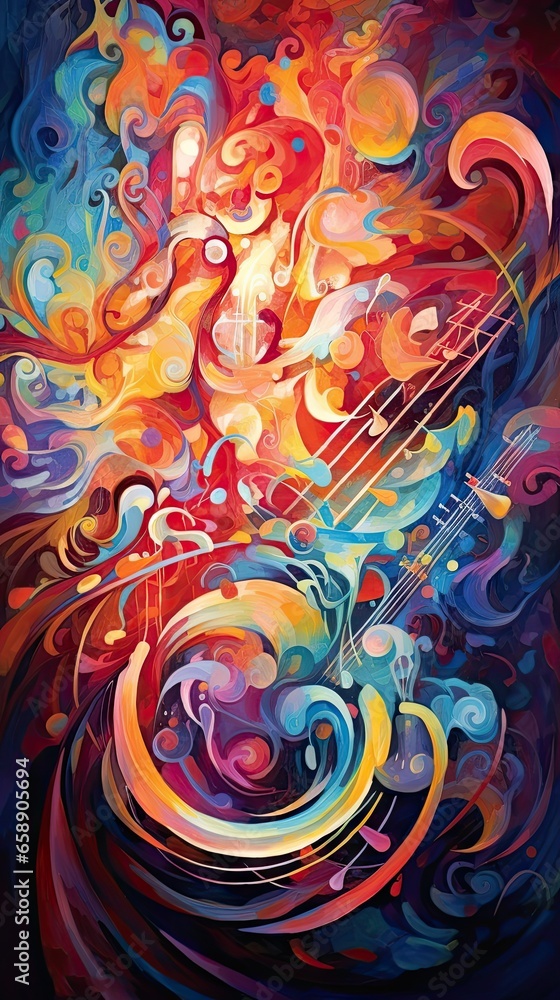 colorful background with musical notes colorful background with musical notes