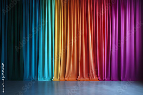 colorful stage curtains