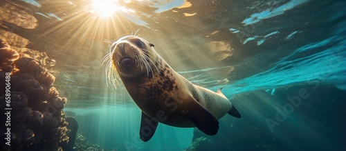 A stunning photo of a Baja California sea lion basking in the sun