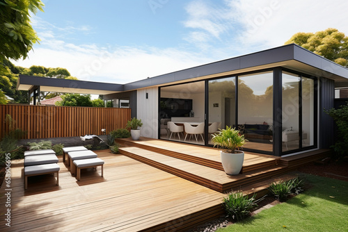 the renovation of a modern home extension photo