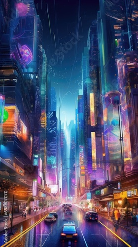 dynamic and futuristic city