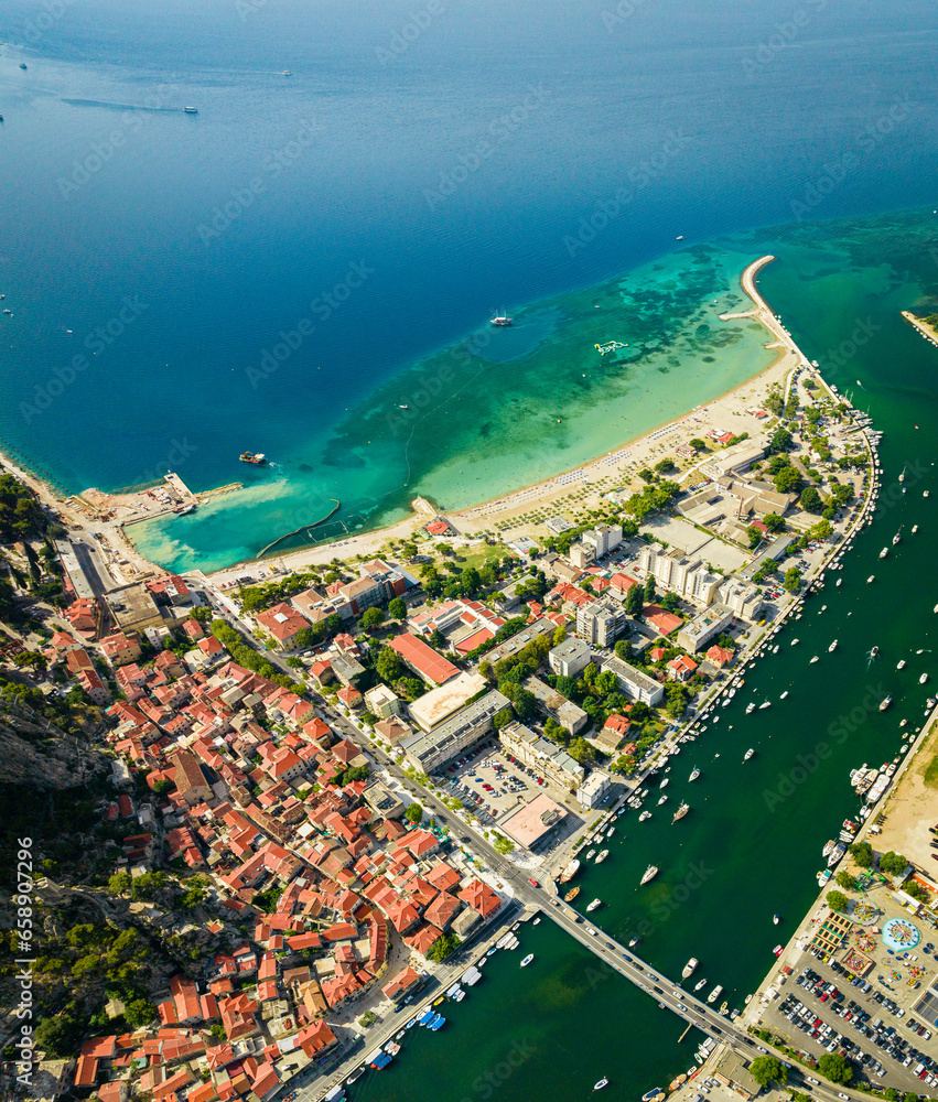 Omiš, Croatia aerial photo