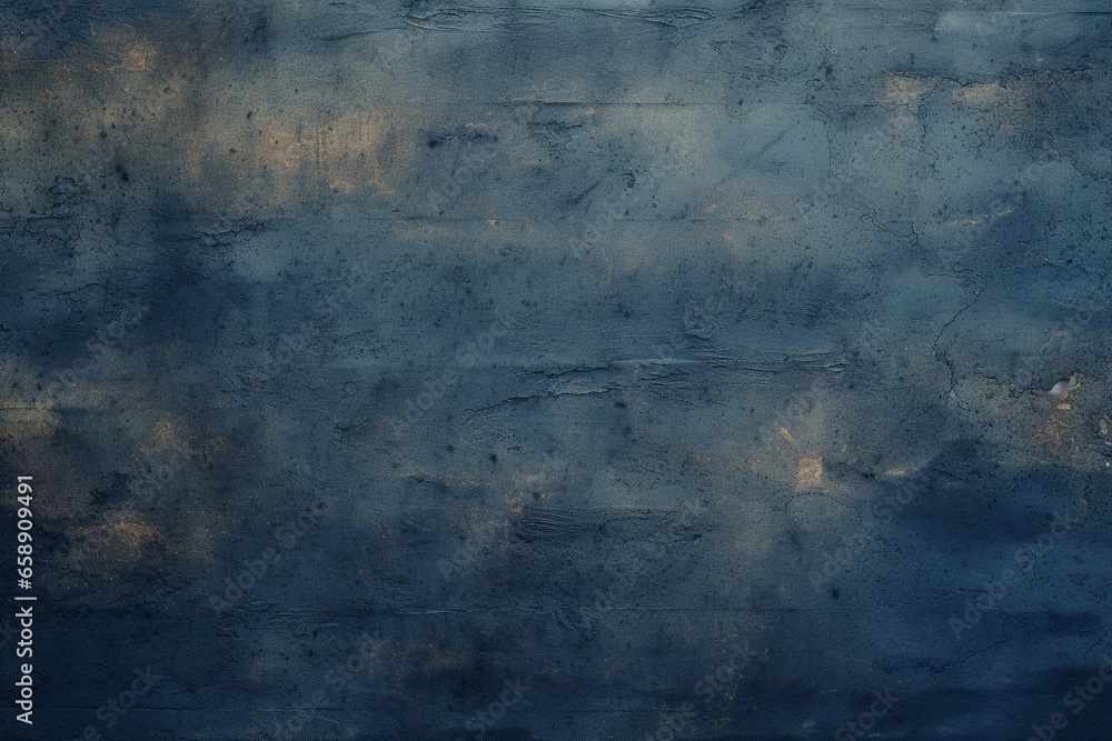 Grunge-Style Plaster Texture in Dark Blue Tones: Background Image