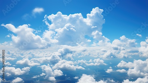 Soft clouds in blue sky for background