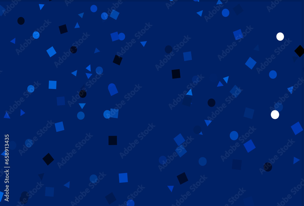 Light BLUE vector pattern in polygonal style with circles. Light BLUE vector pattern in polygonal style with circles.