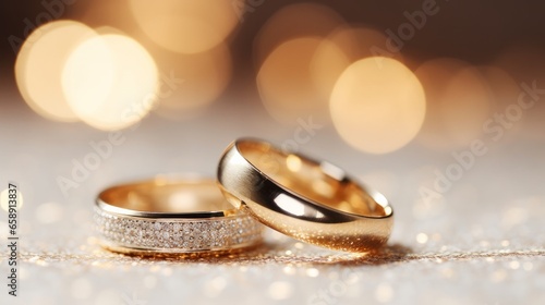 This image represents the symbolism of wedding rings, signifying love and family. It is a high-quality photograph with a selective focus