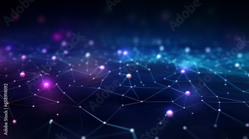 This background features a high-tech and geometric design, incorporating a network of digital data connections. It represents a futuristic and technologically advanced concept
