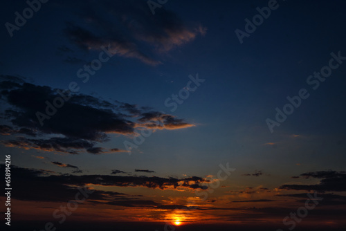 sunset in the sky