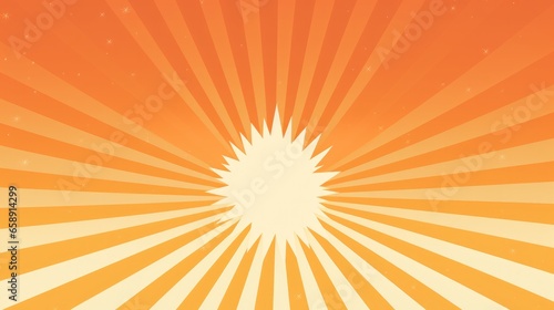 A vintage banner background featuring a classic retro sunburst design in vector format