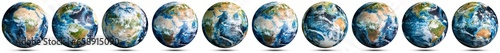 World map planet Earth set