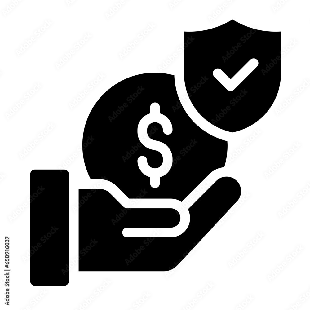 Payment Security solid glyph icon Payment Security solid glyph icon
