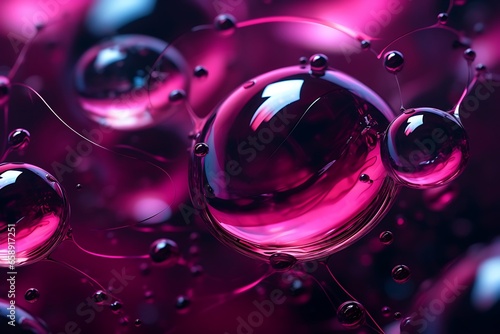 Water drops on a colorful background. Abstract background. 3d rendering