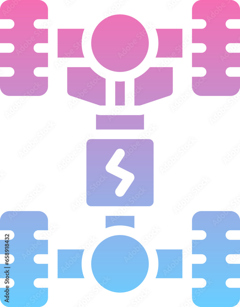 Chassis electric car icon Chassis electric car icon