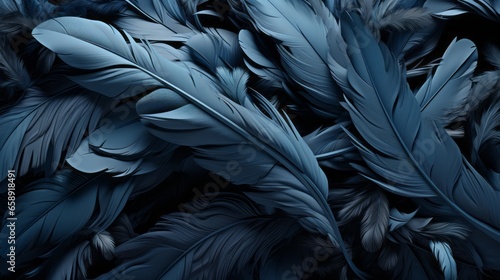 Bird feathers. Realistic feathers. © Vladimir