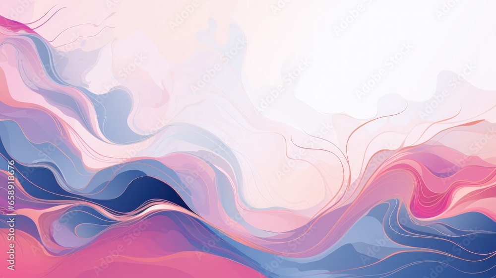 Abstract watercolor pastel colorful wave curve background.