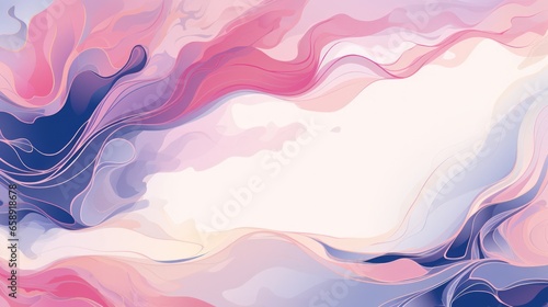 Abstract watercolor pastel colorful wave curve background.