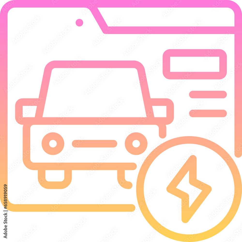 Website electric car icon