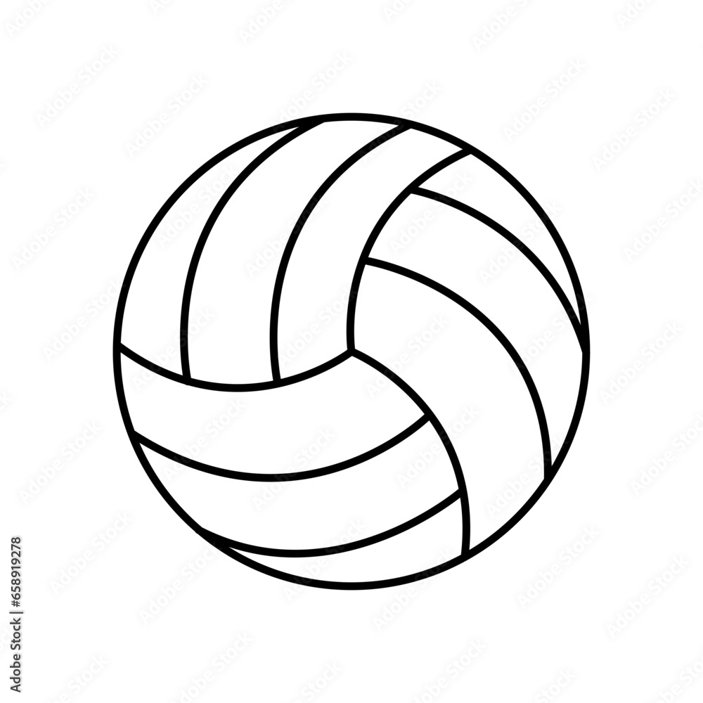 Volleyball icon isolated on white background.