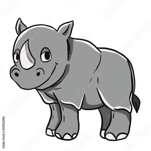 cartoon rhino cartoon