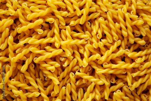 Uncooked Dry Gemelli Pasta Background
