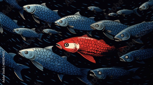 A red herring among blue herrings.