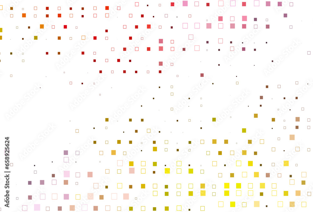 Light Pink, Yellow vector layout with rectangles, squares.