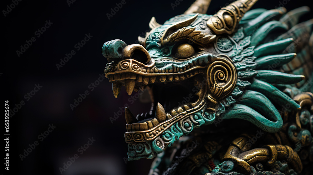 Fototapeta premium Ancient Aztec God Quetzalcoatl