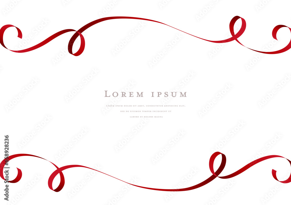 red ribbon vector design frame red ribbon vector design frame