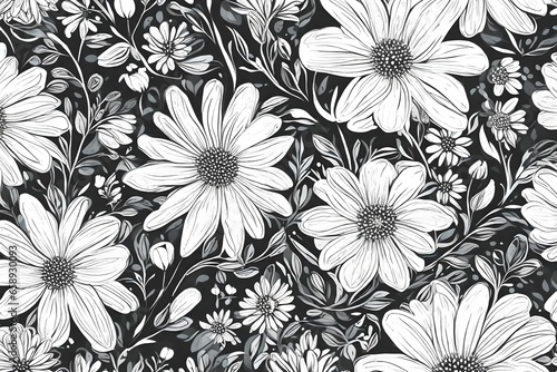 seamless floral background generated by AI technology