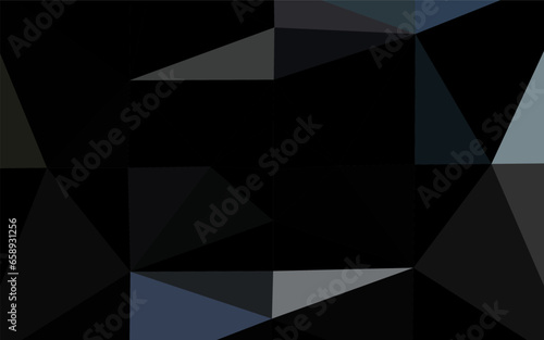 Dark BLUE vector polygonal background. Creative illustration in halftone style with gradient. Template for a cell phone background. © Dmitry