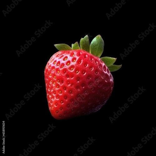 Strawberry  isolated on dark background