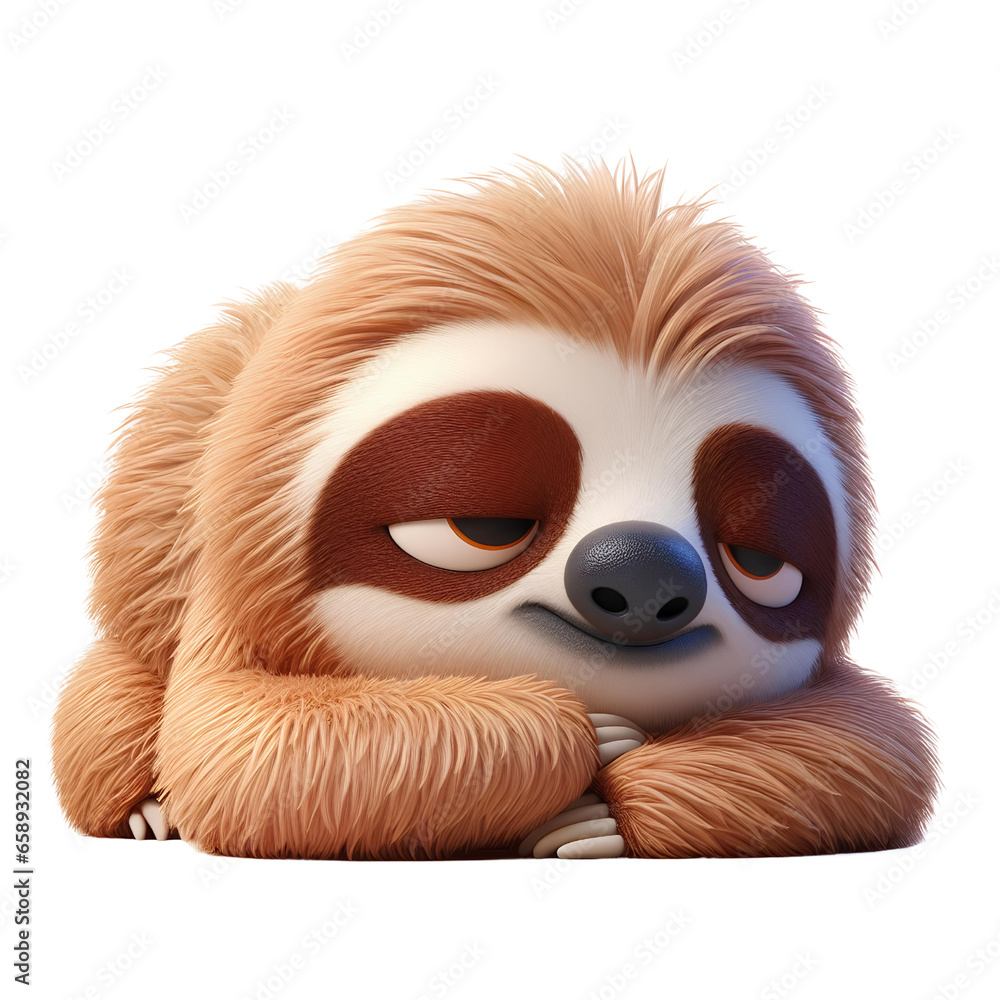 3D Funny Lazy Sloth 3D Funny Lazy Sloth